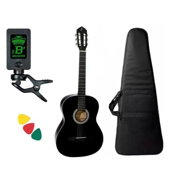 Imagem de Kit Violão Giannini Acústico Nylon Com Capa + Palhetas N14