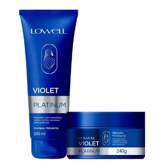 Imagem de Kit Violet Platinum Sh + Máscara Matizadora - Lowell