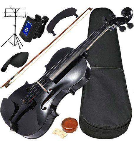 Imagem de Kit Violino 4/4 Preto Completo Com Multi Acessórios Ronsani