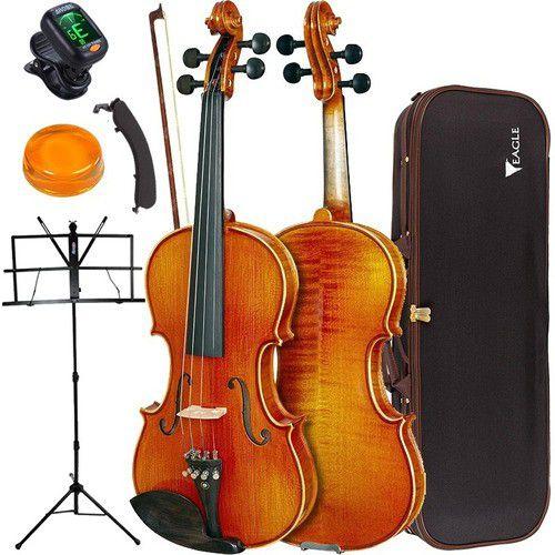 Imagem de Kit Violino Eagle Ve 145 4/4  Estojo Breu Arco + Acessórios