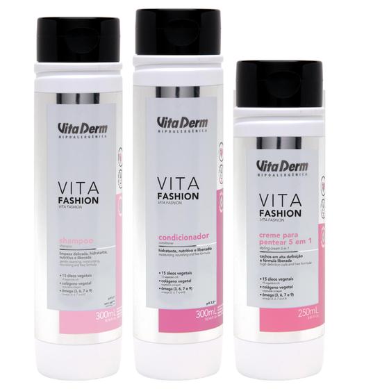 Imagem de Kit Vita Fashion Modelador De Cachos E Ondulados - Vita Derm