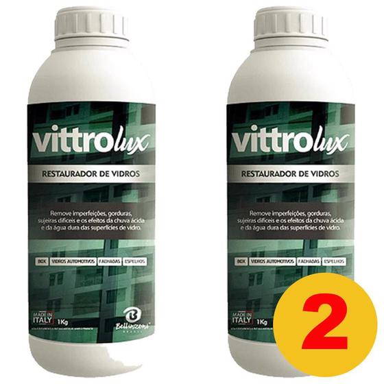 Imagem de Kit Vittrolux Restaurador de Vidros 1Kg 2 Unidades - Bellinzoni