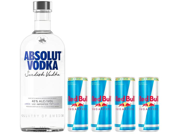 Kit Vodka Absolut Sueca Original 750ml + Bebida