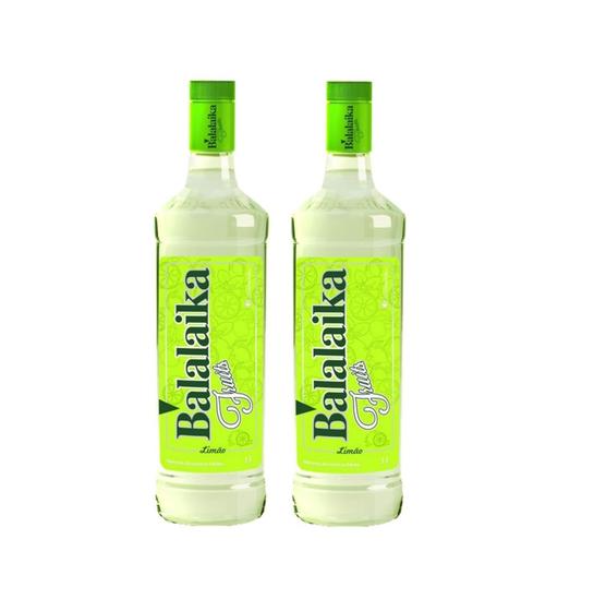 Imagem de Kit Vodka Balalaika Fruits Limão 1L 2 unidades