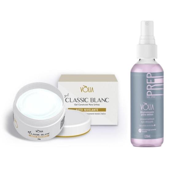 Imagem de Kit Volia Gel Classic Blanc 24G + Prep Nail Spray 120Ml