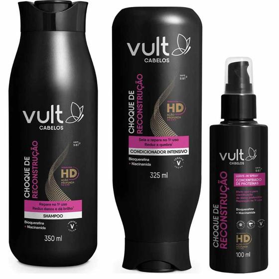 Imagem de Kit Vult Choque de Reconstrução + Leave In 100ml