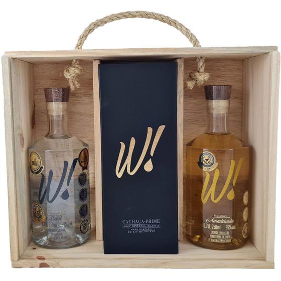 Imagem de KIT W! Luxo com as 3 cachaças (Prime - Amadeirada e Cristal)