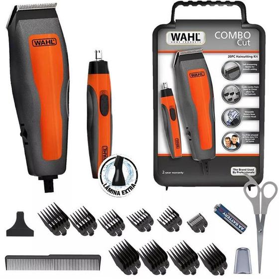 Kit Wahl Cortador De Cabelo E Barba + Trimmer Nasal + Maleta Menor preço em Kit Wahl Cortador De Cabelo E Barba + Trimmer Nasal + Maleta