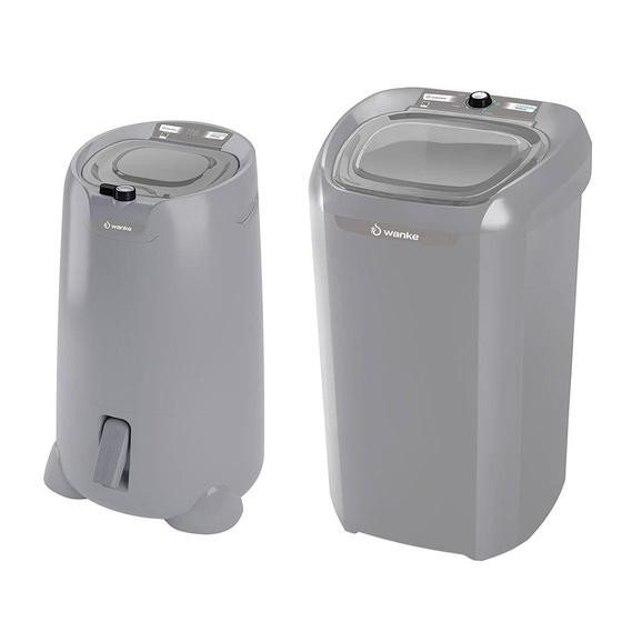 Kit Wanke Lavadora Semiautomática Comfort 10Kg + Centrífuga Premium 15Kg - Silver Menor preço em Kit Wanke Lavadora Semiautomática Comfort 10Kg + Centrífuga Premium 15Kg - Silver