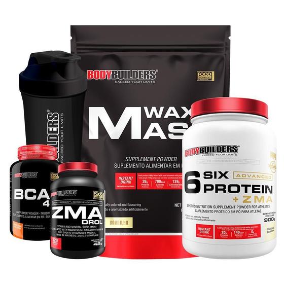 Imagem de Kit Waxy Mass 3Kg+ Six Protein 900G