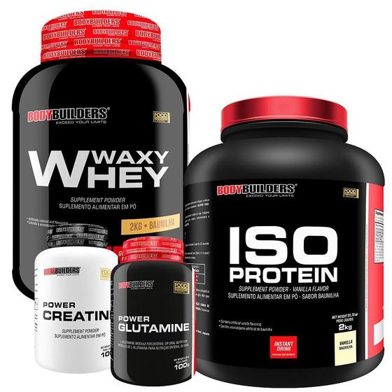 Imagem de Kit Waxy Whey 2Kg+ Iso Protein 2Kg+ Power Creatina