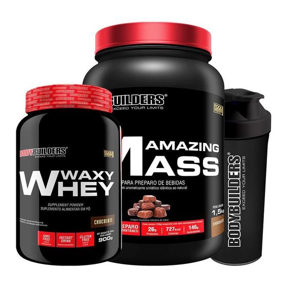 Imagem de Kit Waxy Whey 900G+ Amazing Mass 1,5 Kg