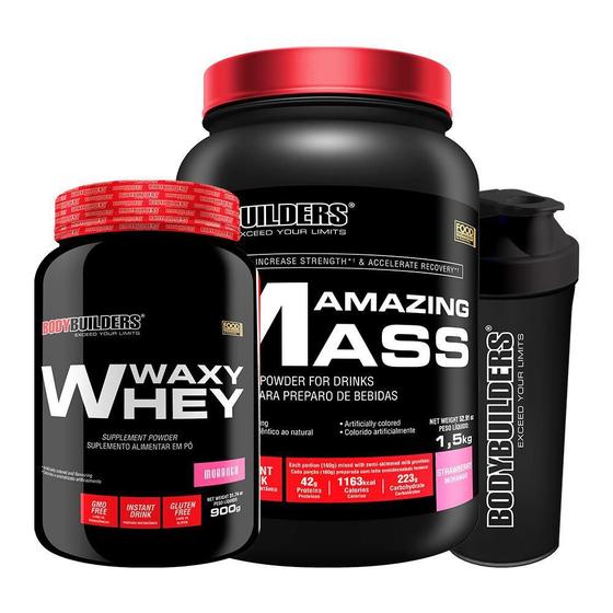 Imagem de Kit Waxy Whey 900G+ Amazing Mass 1,5 Kg