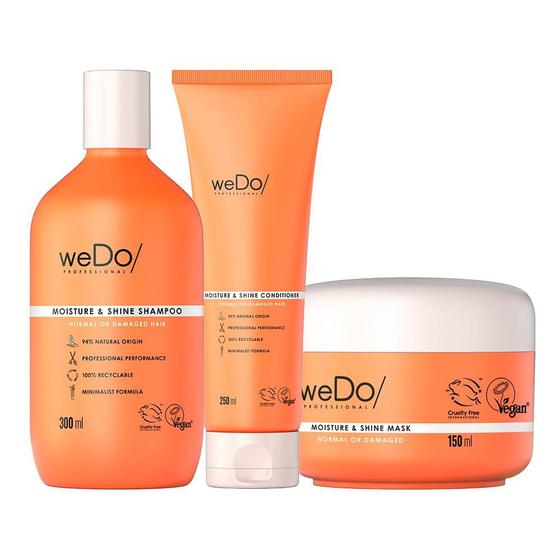 Imagem de Kit WeDo Professional Moist&Shine - Shampoo e Condicionador e Máscara de Brilho 150 ml
