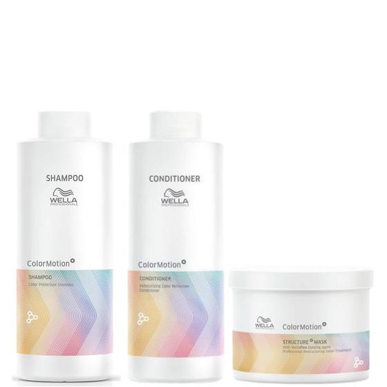 Kit Wela Color Motion Shampoo, Condicionador e Máscara WELLA