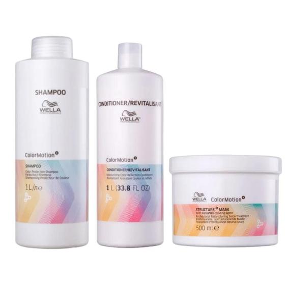 Kit Wela Color Motion Shampoo, Condicionador e Máscara WELLA