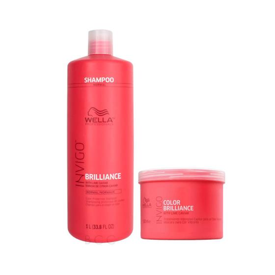 Imagem de Kit Wella Brilliance Shampoo + Máscara 500g