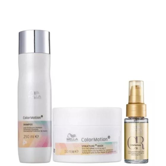 Imagem de Kit Wella Color Motion + Oil Reflections 30ml (3 produtos)