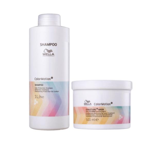 Imagem de Kit Wella Color Motion Shampoo 1l E Máscara 500gr