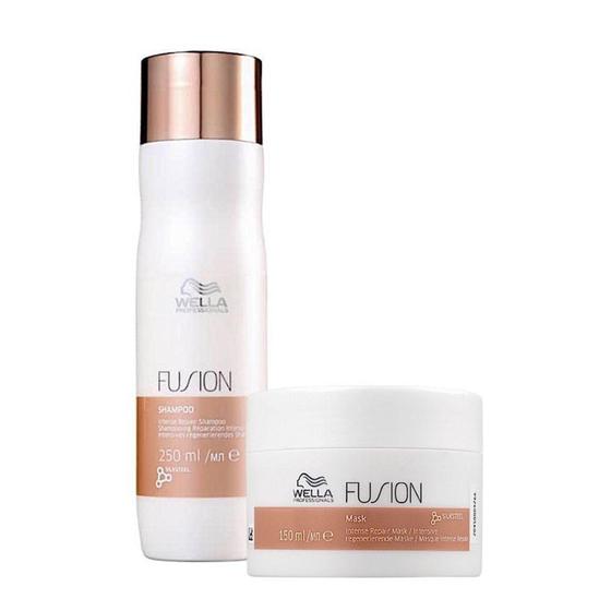 Imagem de Kit Wella Fusion Intense Shampoo 250Ml + Máscara 150Ml - Wella Professionals