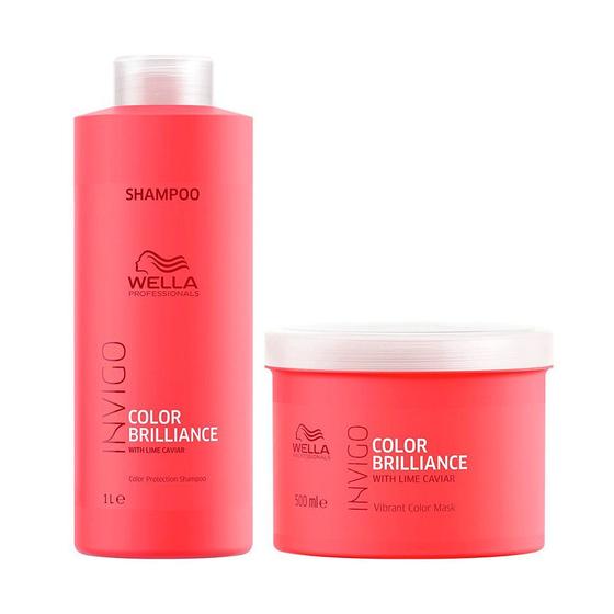 Imagem de Kit Wella Invigo Color Brilliance - Shampoo 1000ml e Máscara 500ml