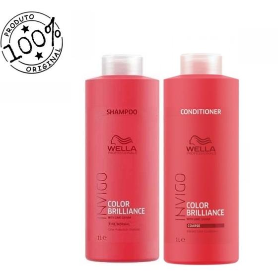 Imagem de Kit Wella Invigo Color Brilliance Shampoo 1L e Condicionador 1L