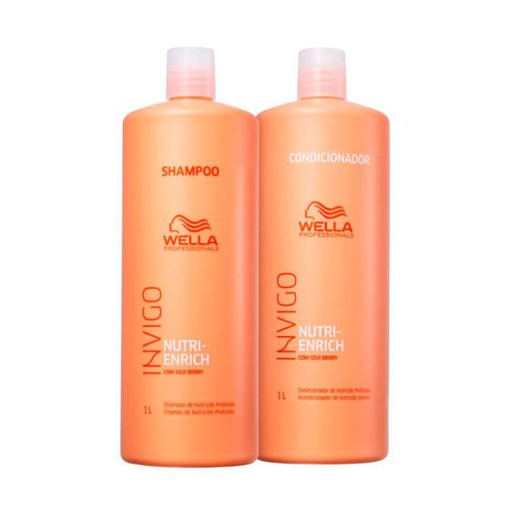 Imagem de Kit Wella Invigo Nutri Enrich - Shampoo 1000ml e Condicionador 1000ml
