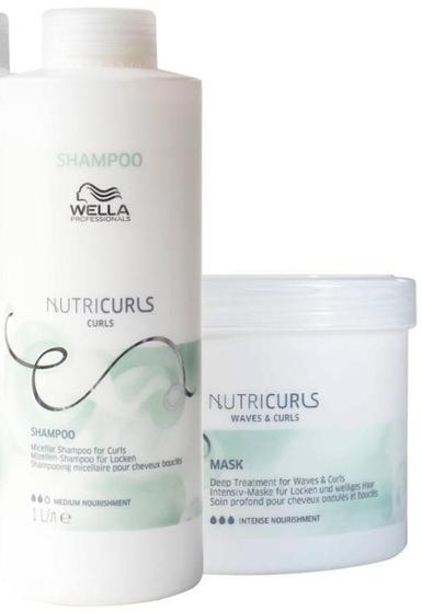 Imagem de Kit Wella Nutricurls Profissional-Sh E Cond E Másc E Óleo