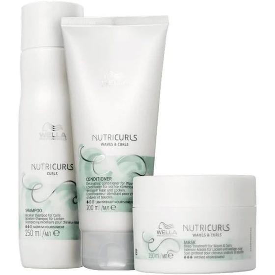 Imagem de Kit Wella Nutricurls Waves E Curls - Home Care 03 Produtos