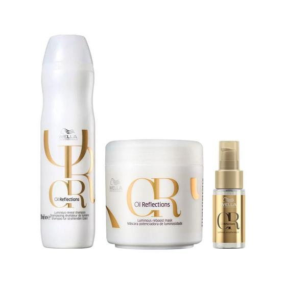 Imagem de Kit Wella Oil Reflections - Sh 250Ml E Másc E Óleo