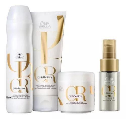 Imagem de Kit Wella Oil Reflections Sh250ml+Con200ml + Mas150ml + Óleo Oil Reflections Ligth