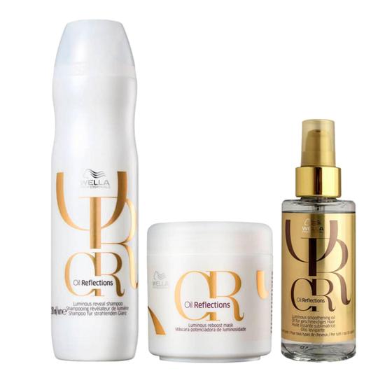 Kit Wella Oil Reflections Shampoo 250ML + Mascara 150ML + Oil 100ml ...