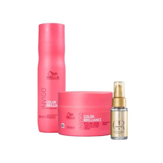 Imagem de Kit Wella Professionals Color Brilliance Sh 250ml + Masq 150g + Oil Reflections Light 30ml