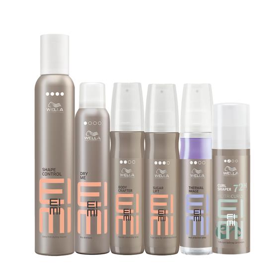 Imagem de Kit Wella Professionals EIMI Spray Textura Volume Curl Control Thermal (6 produtos)