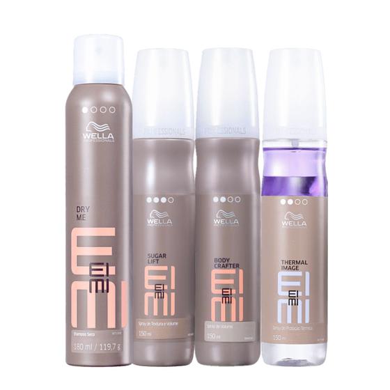 Imagem de Kit Wella Professionals EIMI Spray Textura Volume Thermal (4 produtos)