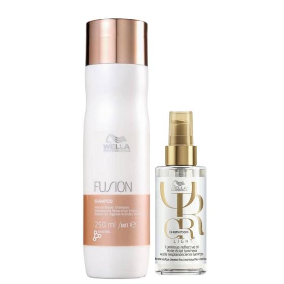 Imagem de Kit Wella Professionals Fusion Sh 250ml + Oil Reflections Light 100ml