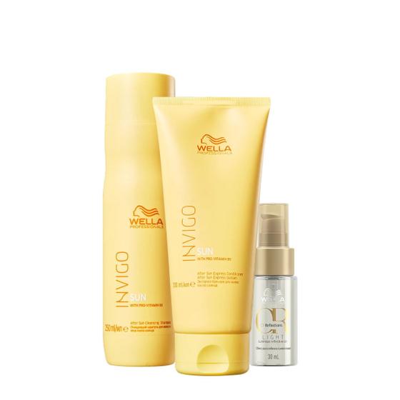 Imagem de Kit Wella Professionals Invigo Sun Reflections Duo Oil Light (3 produtos)
