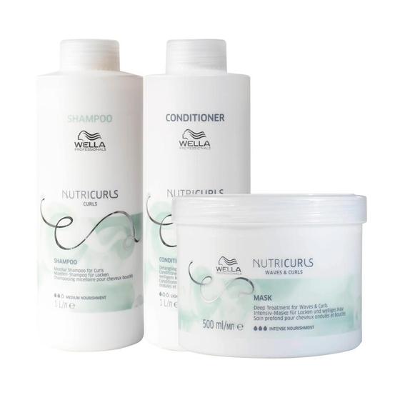 Imagem de Kit Wella Professionals Nutricurls - Sh + Cond + Másc