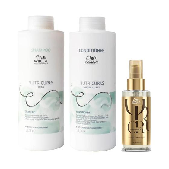 Imagem de Kit Wella Professionals Nutricurls - Sh + Cond + Óleo