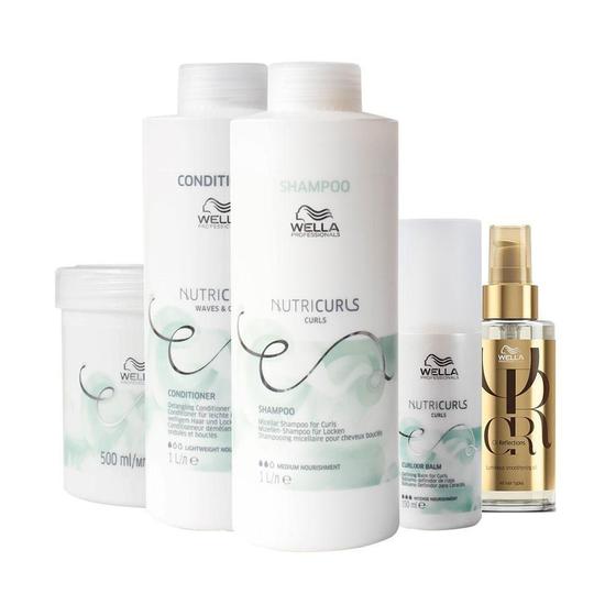 Imagem de Kit Wella Pros Nutricurls Profissional - 5 Produtos