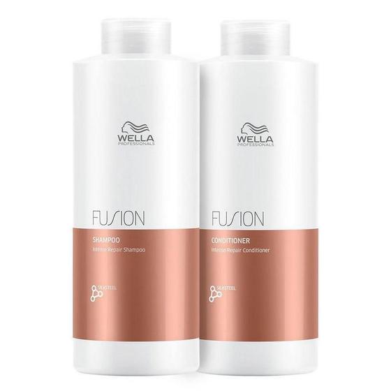 Kit Wella Shampoo E Condicionador Fusion De 1L Menor preço em Kit Wella Shampoo E Condicionador Fusion De 1L