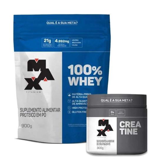 Imagem de Kit Whey 100% + Creatina 300g - Max Titanium