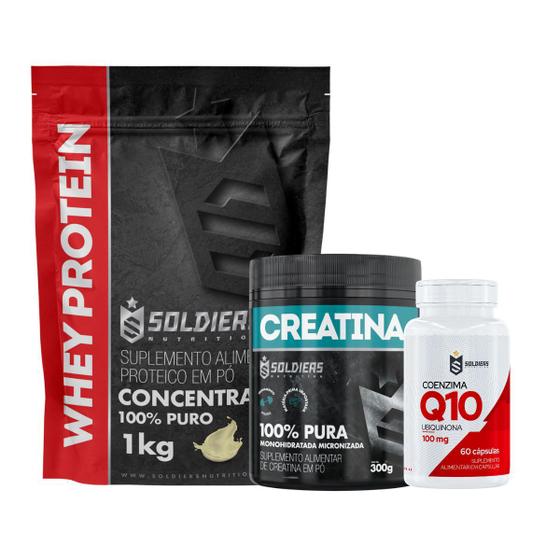 Imagem de Kit: Whey 60% + Creatina Pote 300g + Coenzima