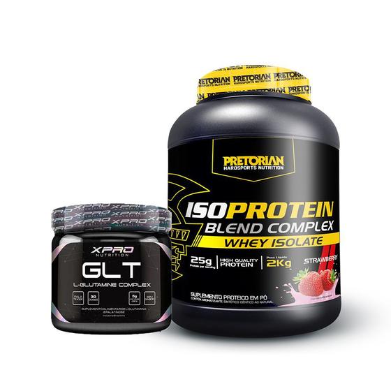 Kit Whey Iso Protein Blend Complex 2kg Pretorian + Glutamina Complex