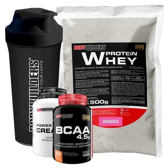 Imagem de Kit Whey Protein 500G+ Bcaa 4,5 100G+ Power Creatine 100G