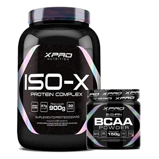 Imagem de Kit Whey Protein Iso-X Complex 900g + BCAA Powder 150g - XPRO Nutrition