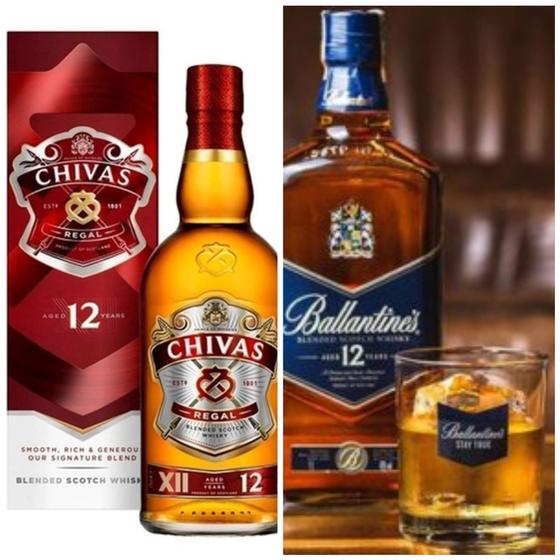 Kit Whisky Escocês 12 Anos 1 Litro 2 Garrafas - Marcas - Bebidas ...