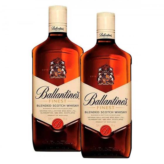Kit Whisky Escocês Ballantines Finest 750ml com 2 unidades Menor preço em Kit Whisky Escocês Ballantines Finest 750ml com 2 unidades