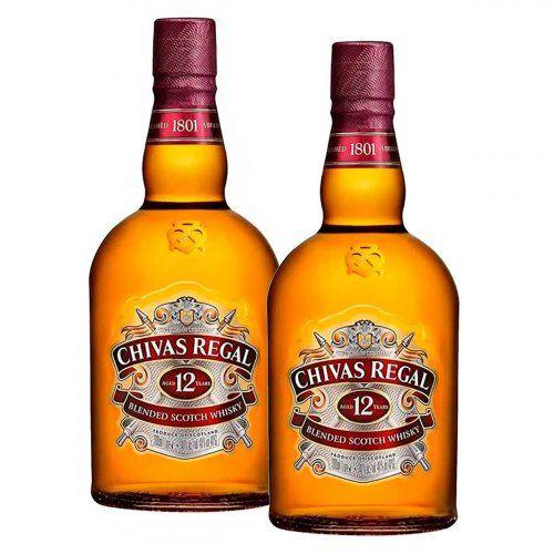 Kit Whisky Escocês Chivas Regal 12 anos 1 Litro com 2 unidades Menor preço em Kit Whisky Escocês Chivas Regal 12 anos 1 Litro com 2 unidades