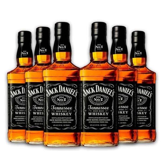 Imagem de Kit Whisky Jack Daniels 1Litro - 6 Garrafas